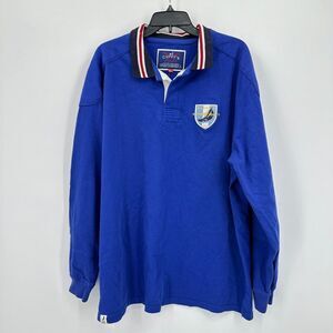 Cuffy's Of Cape Cod Classic Northeast Regatta‎ Rugby Shirt XL Blue White Heavy